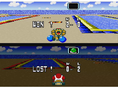 Super Mario Kart gameplay footage (1992)